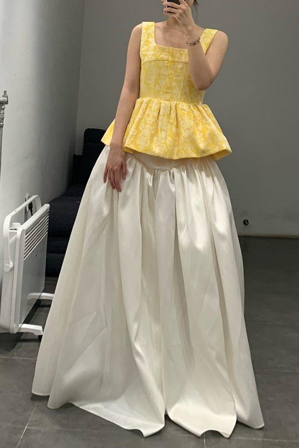 MING MA pleated sleeveless top SS21-TO14-YWJAC PMM2